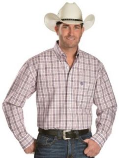 Wrangler George Strait Men's Plaid Long Sleeve Shirt Big And Tall White Large Tall at  Mens Clothing store