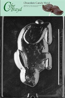 Cybrtrayd E176 Fuzzy Squating Bunny Easter Chocolate/Candy Mold: Kitchen & Dining