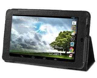 IVSO ASUS Memo Pad ME172V 7 Inch Slim BOOK PU Leather Stand Cover Case (Black): Computers & Accessories