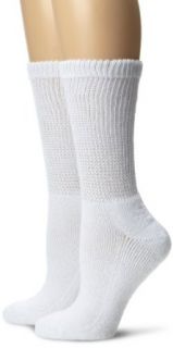 Dr. Scholl's Women's 2 Pair Pack Diabetes Circulatory Crew Socks, White, Socks Size 9 11/Shoe Size 4 10: Clothing
