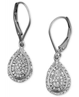 Wrapped in Love Diamond Earrings, 14k White Gold Diamond Infinity Earrings (1/4 ct. t.w.)   Earrings   Jewelry & Watches