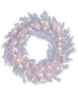 Kurt Adler 30 Pre Lit Crystal White Wreath   Holiday Lane