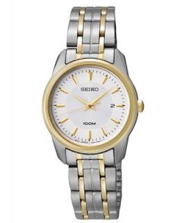 Seiko Watch, Womens Two Tone Stainless Steel Bracelet 28mm SXDE68   Watches   Jewelry & Watches