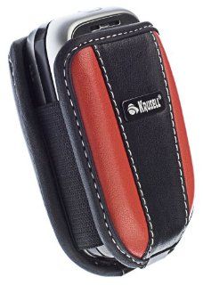 Krusell Multidapt Voguish series case for flip phones, Black/Red (fits most flip phones): Cell Phones & Accessories