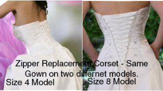 Wedding Gown Zipper Replacement Adjustable Fit Corset Back Kit Lace Up Ivory 14" : Wedding Ceremony Accessories : Everything Else