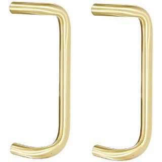 Rockwood BF158BTB16.4 Brass 90 Offset Door Pull, 1" Diameter x 12" CTC, Type 16 Back To Back Mounting for 1 3/4" Door, Satin Clear Coated Finish: Hardware Handles And Pulls: Industrial & Scientific