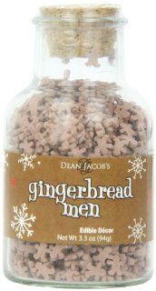 Dean Jacobs Gingerbread Men Glass Jar with Cork, 3.3 Ounce (Pack of 3) : Dessert Decorating Sprinkles : Grocery & Gourmet Food
