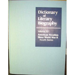 Dictionary of Literary Biography American Novelists Since WW II Gale Cengage 9780810357136 Books