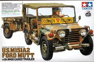 Tamiya 1/35 M151A2 Ford Mutt with M416 Trailer: Toys & Games
