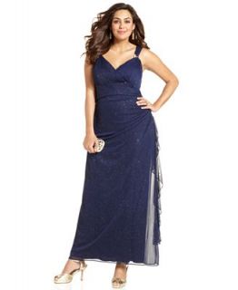 Betsy & Adam Plus Size Dress, Sleeveless Shimmer Gown   Dresses   Plus Sizes