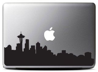 Seattle Skyline   Black (13 inch) Macbook Decal   Laptop Decal Computers & Accessories