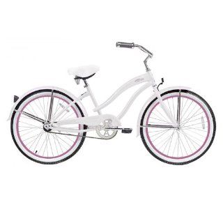 Micargi Rover Beach Cruiser Bike, White, 24 Inch : Cruiser Bicycles : Sports & Outdoors
