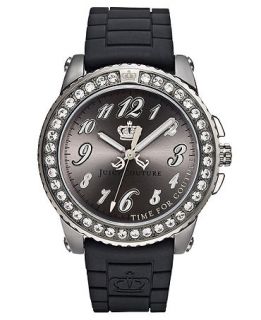 Juicy Couture Watch, Womens Pedigree Black Jelly Strap 1900794   Watches   Jewelry & Watches