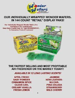 Super Wonder Wafers 144 CT Individually Wrapped Air Fresheners NEW LEATHER: Automotive