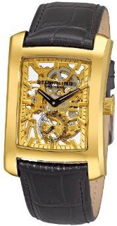 Stuhrling Original Men's 144C2.333531 Classic Gatsby Skeleton Mechanical Leather Watch at  Men's Watch store.