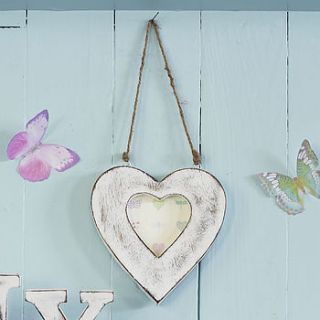 hanging heart frame by retreat home