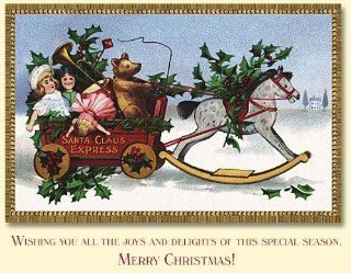 Old World Christmas Santa Claus Express Christmas Cards Pack of 10 Cards with Envelopes: Health & Personal Care