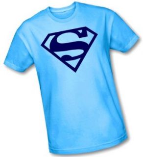 Superman Shield    Radiant Color Changing (White/Blue)    DC Comics Adult T Shirt, XX Large: Clothing
