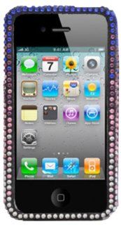DECORO FDIP4IM136 Premium Full Diamond Protector Case for Apple iPhone 4/4S   1 Pack   Retail Packaging   Pastel Graident: Cell Phones & Accessories