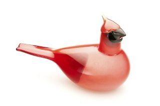 Iittala Birds of Toikka Mouthblown Glass Bird, Red Cardinal   Collectible Figurines