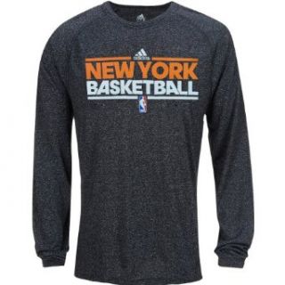 Adidas New York Knicks Heathered Climalite Long Sleeve T Shirt Small : Sports & Outdoors