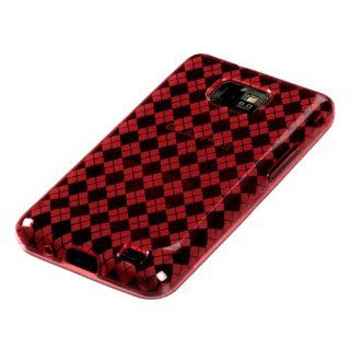 Asmyna SAMI777CASKCA128 Argyle Premium Slim and Durable Protective Cover for SAMSUNG: I777 (Galaxy S II)    1 Pack   Retail Packaging   Red: Cell Phones & Accessories