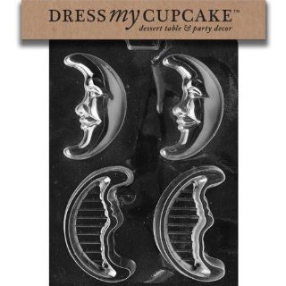 Dress My Cupcake Chocolate Candy Mold, Crescent Moon P/B, Set of 6: Kitchen & Dining