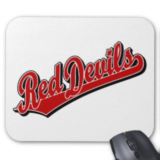 Red Devils in Red and White Mouse Pads