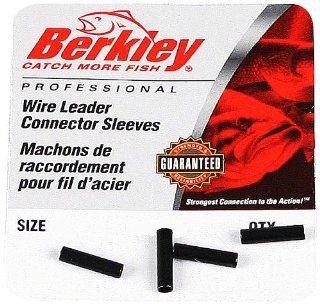 Berkley B5BL Copper Plated Wire Leader Connector Sleeves (Pack of 15), Black, 90 125 Pound : Fishing Leaders : Sports & Outdoors