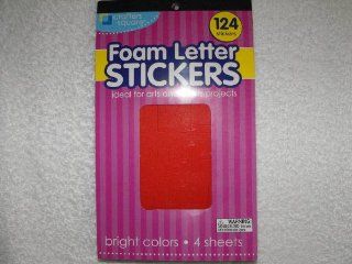 Crafters Square foam letter stickers 4 sheets 124 stickers: Toys & Games