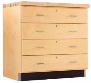 Diversified Woodcrafts 121 3622M Solid Maple Wood Base Cabinet with 4 Locking Drawer, 36" Width x 35" Height x 22" Depth: Science Lab Cabinets: Industrial & Scientific