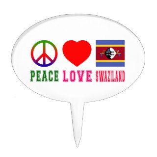 Peace Love Swaziland Cake Picks