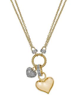 Victoria Townsend Diamond Heart Pendant Necklace in 18k Gold over Sterling Silver (1/4 ct. t.w.)   Necklaces   Jewelry & Watches