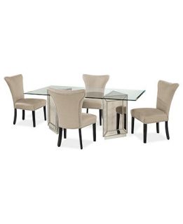 Sophia Dining Room Furniture, 5 Piece Set (76 Table and 4 Side Chairs)   Furniture