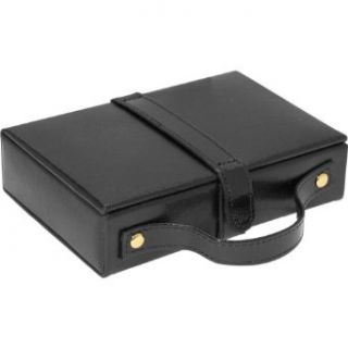 Budd Leather Travel Jewel Box with Mirror (Black)   Decorative Boxes