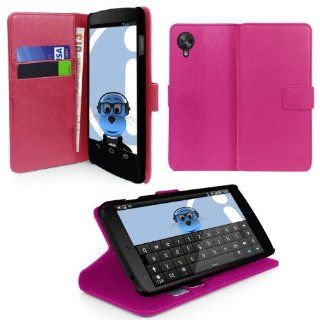 iTALKonline LG Google Nexus 5 (2013) PINK Executive Wallet Case Cover Skin Cover with HORIZONTAL VIEWING STAND and Credit Card Holder: Cell Phones & Accessories