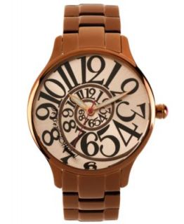 Betsey Johnson Watch, Womens Brown Tone Stainless Steel Bracelet 40mm BJ00157 09   Watches   Jewelry & Watches