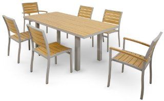 Ivy Terrace IVS113 1 11NT Basics 7 Piece Dining Set, Textured Silver : Patio Dining Chairs : Patio, Lawn & Garden