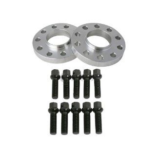 (2) 20mm 5x112 5x100 Hubcentric Wheel Spacers for Audi VW   50mm Black Ball Seat 14x1.5 Lug Bolts: Automotive