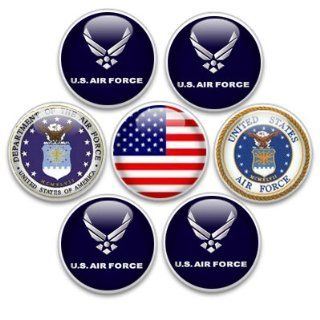 Decorative Push Pins or Magnets 7 Small US Air Force : Tacks And Pushpins : Office Products