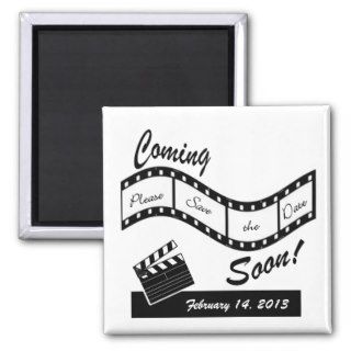 Coming Soon   Film Strip Save the Date Refrigerator Magnet