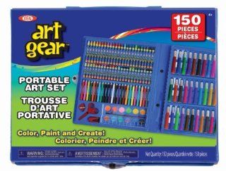 POOF Slinky 80001BL Ideal Art Gear Set with Sketching and Painting Tools in a Portable Organizer Case, 150 Piece Toys & Games
