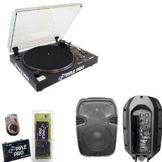 Pyle Turntable Record Player, Pre Amplifier, RCA Cable and Speaker Package   PLTTB3U Belt Drive USB Turntable with Digital Recording Software   PP999 Phono Turntable Pre Amplifier   PPHP885A 400 Watts 8'' Powered 2 Way Plastic Molded Speaker System