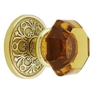 Victorian Locksets. Lancaster Door Set With Amber Crystal Door Knobs.   Door Handles  