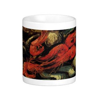 Van Gogh, Mussels and Shrimp, Vintage Still Life Mugs