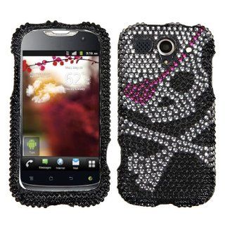 MYBAT Skull Diamante Protector Cover for HUAWEI U8680 (myTouch): Cell Phones & Accessories