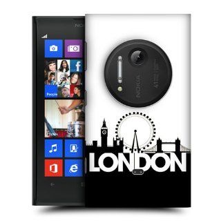 Head Case Designs London Black and White Skyline Hard Back Case Cover for Nokia Lumia 1020 RM 875: Cell Phones & Accessories