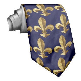 Fleur de lis Gold. Custom Ties