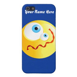 Confused Yellow Smilie, Your Name Here Cover For iPhone 5