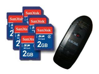 BoBoTECHNIC Bundle: SanDisk 2GB Class 2 SD Flash Memory Card (SDSDB  2048, Bulk, 6 Pack) & BoBoTECHNIC SDHC USB 2.0 Card Reader/Writer: Electronics